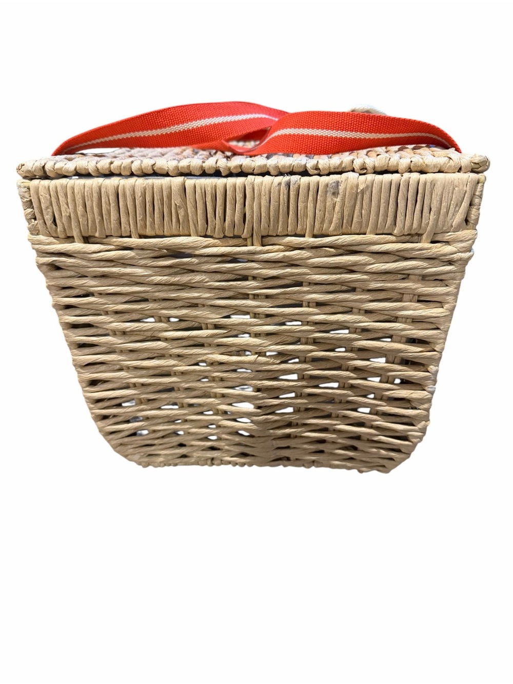 NWT/Hearth and Hand with Magnolia Woven Paper Picnic Basket - Picture 6 of 14